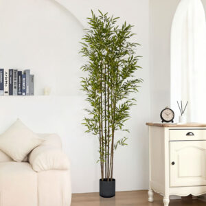 SOGA 2X 210cm Lucky Bamboo Tree Bambusa Vulgaris Artificial Plant w/ 7 Branches Home Accent Decor, Home & Living, Home Decor, Artificial Plants, , ,  - NZ DEPOT 2