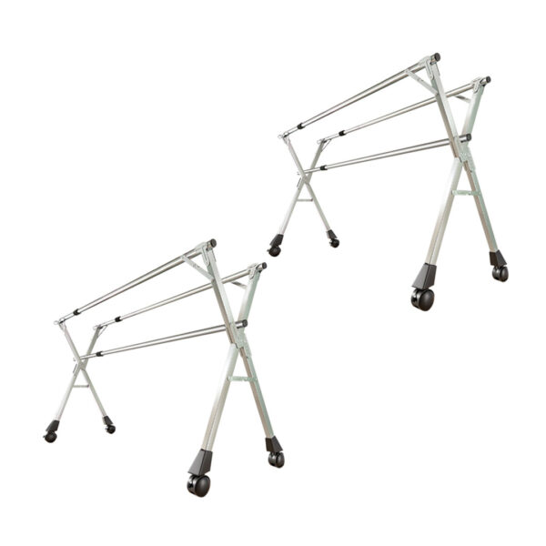 SOGA 2X 240cm Portable Drying Rack Clothes Steel Laundry Rack Foldable Space-Saving Laundry Holder 3 Poles, Home & Living, Laundry, Drying Racks, , ,  - NZ DEPOT 1