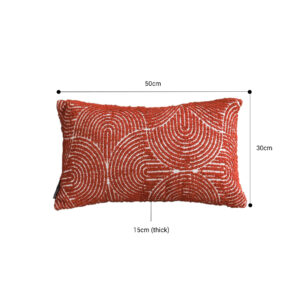 SOGA 2X 30cm Cinnabar Pillow Perfect Burnt Indoor/Outdoor Corded Throw Orange Set Lumbar Throw Pillow, Furniture, Living Room Furniture, Occasional Chairs, , ,  - NZ DEPOT 2