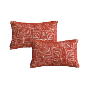 SOGA 2X 30cm Cinnabar Pillow Perfect Burnt Indoor/Outdoor Corded Throw Orange Set Lumbar Throw Pillow, Furniture, Living Room Furniture, Occasional Chairs, , ,  - NZ DEPOT 1