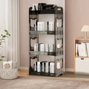 Buy SOGA 2X 38x24cm Black 3 Tier Bookshelf & Cosmetic Storage Organizer Trolley Rack Online - Home & Living/Bedroom/Bedroom Storage Solutions - 2 - NZ Depot Free Shipping