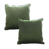SOGA 2X 45cm Subtle Army Green Foliage Velvet Square Throw Pillow, Furniture>Living Room Furniture>Occasional Chairs, , , , , - NZ DEPOT 1