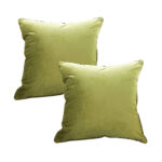 SOGA 2X 45cm Subtle Fluorescent Green Foliage Velvet Square Throw Pillow, Furniture>Living Room Furniture>Occasional Chairs, , , , ,  - NZ DEPOT 1