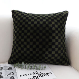 SOGA 2X 45cm Urban Light Luxury Pillow Dark Night Green Checkered Square Throw Pillow, Furniture, Living Room Furniture, Occasional Chairs, , ,  - NZ DEPOT 2