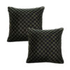 SOGA 2X 45cm Urban Light Luxury Pillow Dark Night Green Checkered Square Throw Pillow, Furniture>Living Room Furniture>Occasional Chairs, , , , , - NZ DEPOT 1