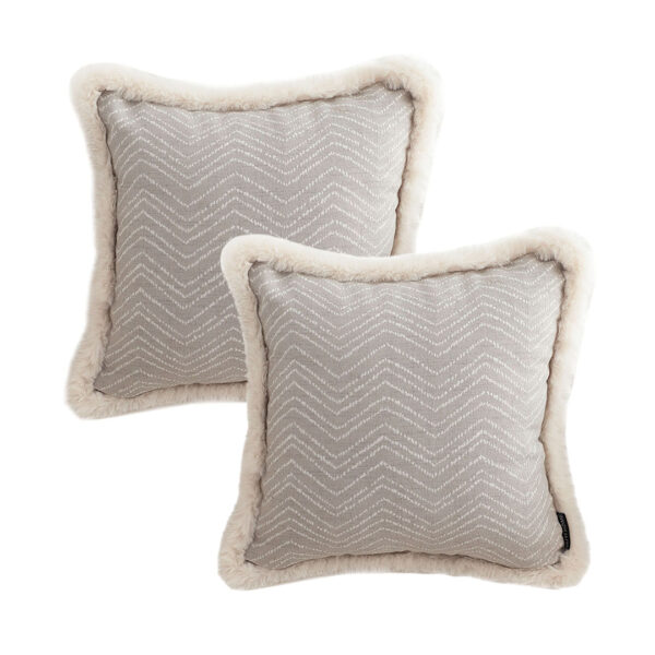 Soga 2X 45Cm Wabi-Sabi Herringbone Square Throw Pillow, Furniture, Living Room Furniture, Occasional Chairs, , ,  - Nz Depot 1