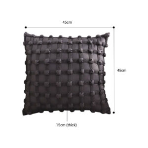 SOGA 2X 50cm Black Medieval-style Puff Rivet Square Product Throw Pillow, Furniture, Living Room Furniture, Occasional Chairs, , ,  - NZ DEPOT 2