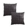 SOGA 2X 50cm Black Medieval-style Puff Rivet Square Product Throw Pillow, Furniture>Living Room Furniture>Occasional Chairs, , , , , - NZ DEPOT 1