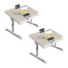 SOGA 2X 60X40cm Grey Small Laptop Bed Portable Foldable Study Table Adjustable, Desks & Computer Tables, , , , ,  - NZ DEPOT 1
