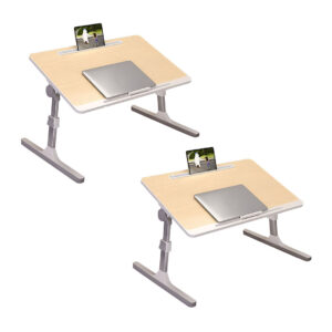 SOGA 2X 60X40cm Wood Small Laptop Bed Portable Foldable Study Table Adjustable, Desks & Computer Tables, , , , ,  - NZ DEPOT 1