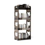 SOGA 38x24cm Black 3 Tier Bookshelf & Cosmetic Storage Organizer Trolley Rack, Home & Living>Bedroom>Bedroom Storage Solutions, , , , ,  - NZ DEPOT 1