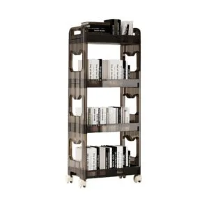 Buy SOGA 38x24cm Black 3 Tier Bookshelf & Cosmetic Storage Organizer Trolley Rack Online - Home & Living/Bedroom/Bedroom Storage Solutions - 1 - NZ Depot Free Shipping
