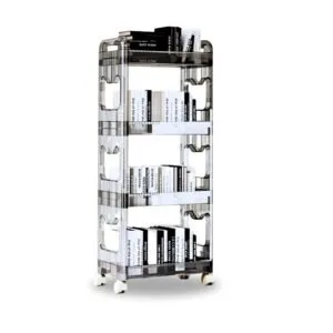 Buy SOGA 38x24cm Black 4 Tier Bookshelf & Cosmetic Storage Organizer Trolley Rack Online - Home & Living/Bedroom/Bedroom Storage Solutions - 1 - NZ Depot Free Shipping