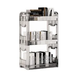 Buy SOGA 38x24cm Clear 3 Tier Bookshelf & Cosmetic Storage Organizer Trolley Rack Online - Home & Living/Bedroom/Bedroom Storage Solutions - 1 - NZ Depot Free Shipping