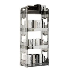 Buy SOGA 38x24cm Clear 3 Tier Bookshelf & Cosmetic Storage Organizer Trolley Rack Online - Home & Living/Bedroom/Bedroom Storage Solutions - 1 - NZ Depot Free Shipping