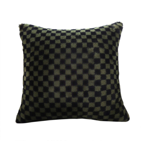 Soga 45Cm Urban Light Luxury Pillow Dark Night Green Checkered Square Throw Pillow, Furniture, Living Room Furniture, Occasional Chairs, , ,  - Nz Depot 1