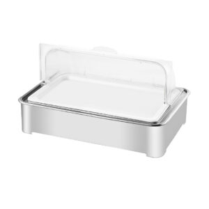 SOGA 59x38.5cm Silver Color Ceramic Serving Bowl Chafing Dish for Kitchen Essential ChafingDish6V12 NZ DEPOT - NZ DEPOT