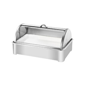 SOGA 59x38.5cm Silver Color Ceramic Serving Bowl Chafing Dish for Kitchen Essential, Furniture | Kitchen & Dining Room Furniture| Buffets, Sideboards & Kitchen Islands, , , , ,  - NZ DEPOT 1