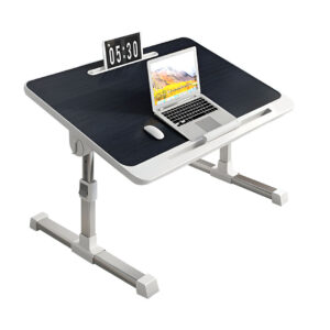 SOGA 60X40cm Black Small Laptop Bed Portable Foldable Study Table Adjustable, Desks & Computer Tables, , , , ,  - NZ DEPOT 1