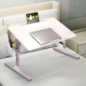 SOGA 60X40cm White Small Laptop Bed Portable Foldable Study Table Adjustable, Desks & Computer Tables, , , , ,  - NZ DEPOT 2