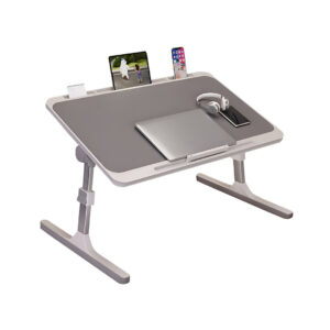 SOGA 70X45cm Grey Small Laptop Bed Portable Foldable Study Table Adjustable, Desks & Computer Tables, , , , ,  - NZ DEPOT 1