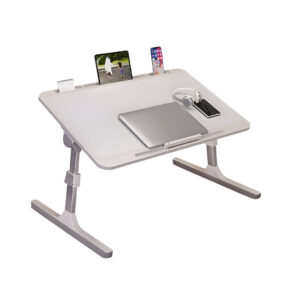 SOGA 70X45cm White Small Laptop Bed Portable Foldable Study Table Adjustable, Desks & Computer Tables, , , , ,  - NZ DEPOT 1