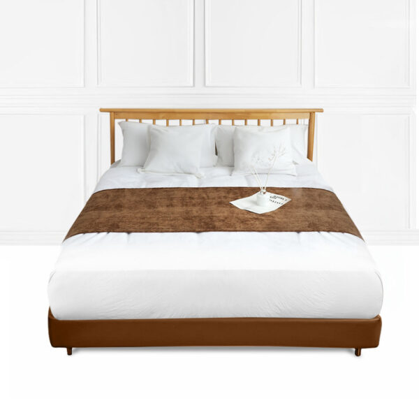 SOGA 70cm Brown Vintage Bed Scarf Runner Bedding Tail Pad Flag For Home Hotel Set of 3, Home>Bed Linen>Throws And Blankets>Blankets, , , , ,  - NZ DEPOT 1