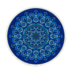 SOGA 90cm Blue Mandala Round Carpet for Living Room Bedroom Anti-slip Doormat, Home Decor, Home & Living, Home Decor, Rugs, Shaggy Rugs, ,  - NZ DEPOT 1