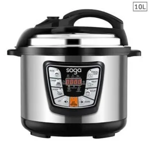 Buy SOGA Stainless Steel Electric Pressure Cooker 10L Nonstick 1600W Online - Electronics & Appliances/Appliances/Small Kitchen Appliances/Benchtop Cooking/Slow Cookers & Pressure Cookers - 1 - NZ Depot Free Shipping
