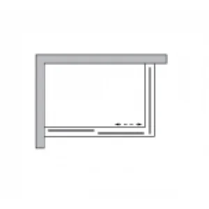 Buy Shower Glass - Kora Series 2 Sides Frameless Glass (1200x800x1900mm) - Black Online - Shower Enclosures - Frameless Shower - 2 - NZ Depot Delivery