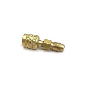 Straight Adaptor Fitting - 1/4"Male to 5/16" Female Swivel (With Depressor) -