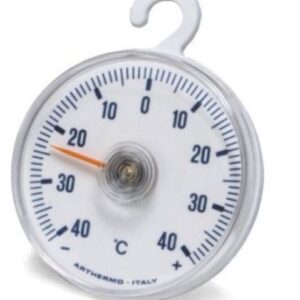 THERMOMETER 65mm -40/+40C (White Plastic Case) -