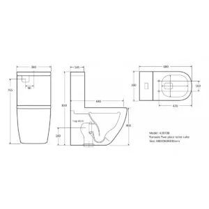 Buy Toilet Pan - BTW Lyndon A3970 Online - Toilets - Back to wall - 2 - NZ Depot Delivery