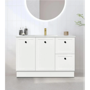 Cabinet - Jess Series 900mm White, Freestanding - Square Basin - NZ DEPOT