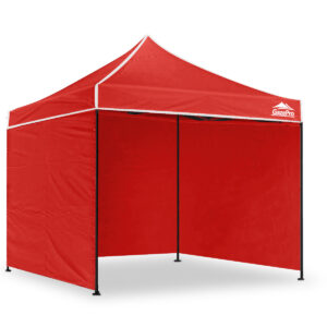 DS Gazebo C Silver coated roof 3x3m Red