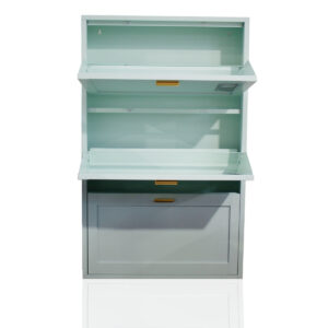 Lonna Steel Shoe Cabinet 3-Layer Turquoise