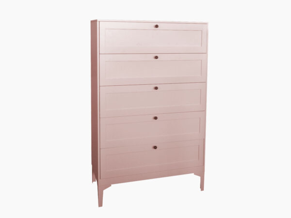 Lonna Steel Tallboy 5-Drawer Pink