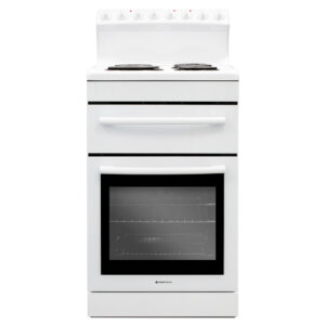 Parmco 540mm Freestanding Stove, Radiant Coil Cooktop, Electric Oven, White - NZDEPOT