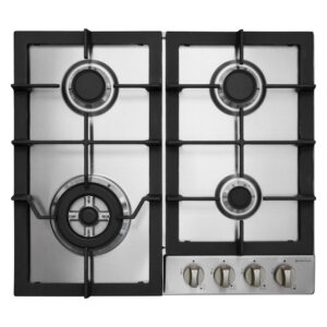 Parmco 600mm Gas Hob, 3 Burner + WOK, Stainless Steel - NZDEPOT