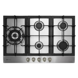 Parmco 770mm Gas Hob, 4 Burner + WOK, Stainless Steel - NZDEPOT