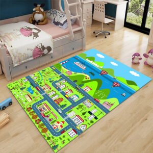 SOGA 120cm Kids Rug Street Map Play Mat, Educational Baby Theme Park Area Rugs, Home & Living, Home Decor, Rugs, Shaggy Rugs, ,  - NZ DEPOT 2