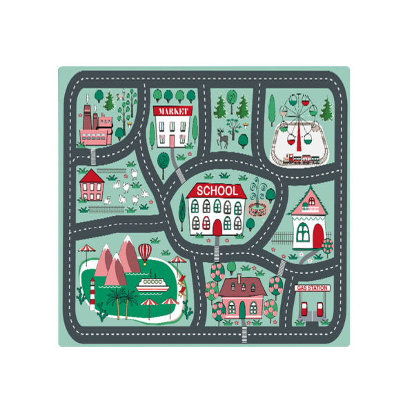 SOGA 120cm Kids Rug Street Map Play Mat, Educational Baby Theme Park Area Rugs, Home & Living, Home Decor, Rugs, Shaggy Rugs, ,  - NZ DEPOT 1