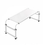 SOGA 140x45cm White Cross Bed Movable Desk Table w/ Adjustable Length & Height, Furniture, Living Room Furniture, Tables, , ,  - NZ DEPOT 1