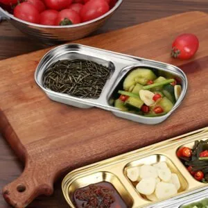 Buy SOGA 15cm Silver Sauce Pan with Two Compartments Divided Sauce Dish Kitchen Essential Online - home & living > kitchen & dining > cookware > saucepans - 2 - NZ Depot Free Shipping