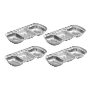 Buy SOGA 20.5cm Silver Sauce Pan with Three Compartments Divided Sauce Dish Kitchen Essential Online - home & living > kitchen & dining > cookware > saucepans - 1 - NZ Depot Free Shipping