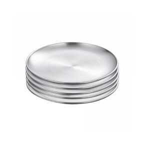 SOGA 20cm Premium Silver Grilling Plate Durable, Heat Resistan Perfect for BBQs and Outdoor Cooking Kitchen Essential, home & living > kitchen & dining > cookware > saucepans, , , , ,  - NZ DEPOT 1