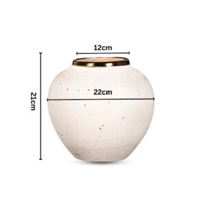 SOGA 21x22cm Plain White Small Ceramic Flower Vase Elegant Living Room Home Decor, Home & Living, Home Decor, Vases, , ,  - NZ DEPOT 2