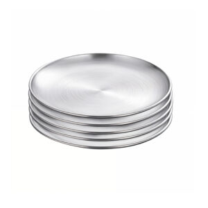 Soga 26Cm Premium Silver Grilling Plate Durable Heat Resistant Perfect For Bbqs And Outdoor Cooking Kitchen Essential Saucepans Vicplate55 Nz Depot - Nz Depot