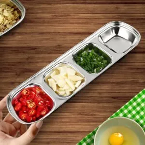Buy SOGA 26cm Silver Sauce Pan with four Compartments Divided Sauce Dish Kitchen Essential Online - home & living > kitchen & dining > cookware > saucepans - 2 - NZ Depot Free Shipping