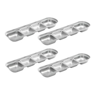 Soga 26Cm Silver Sauce Pan With Four Compartments Divided Sauce Dish Kitchen Essential Saucepans Vicplate48 Nz Depot - Nz Depot